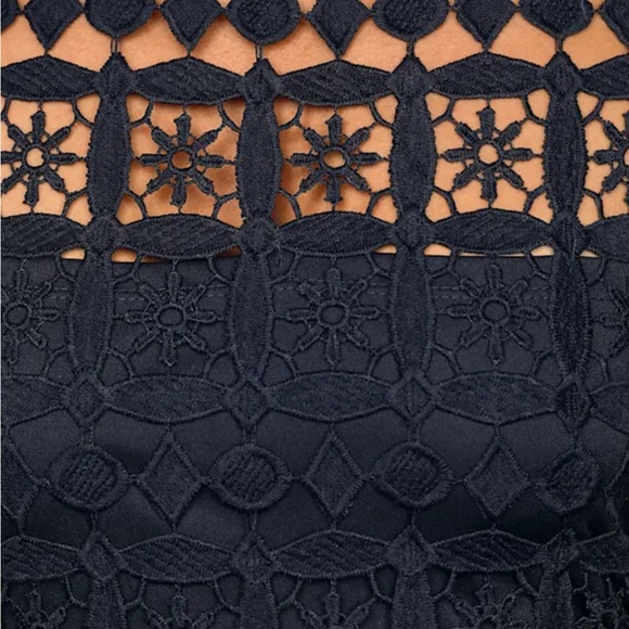 Lulus Pay Tribute Navy Blue Crochet Lace Dress -Size M - Picture 5 of 13